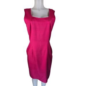 MariAnna 100% Silk Pink Lined Women's Work Business Dress 10